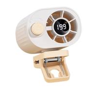 Generico Mini Fan - Bladeless USB Rechargeable Portable Car And Desk Fan With Adjustable Rotation And Smart Digital Display, Silent Clip Fans For RV Van Pickup