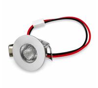 Generico Mini Faretto LED da Incasso 1,2W, Bianco Neutro 22°, IP54, Alluminio Opaco Ø36mm, 350mA, Prodotto in Germania, Spot per Soffitto/Parete