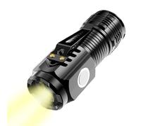 Generico Mini Flashlight - 3.15 Inch Rechargeable LED Torch | Waterproof ABS Compact Light with Clip Magnetic Base | for Camping Hiking Car Repair Travel