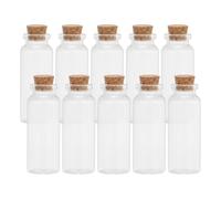 Generico Mini Glass Jars, 5ml 10 Pcs Bottles with Cork, Empty Clear Containers, Tiny Message Bottles, Decorative Jars, for DIY Crafts, Wedding Favors, Party Decoration