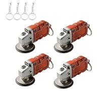 Generico Mini Grinder Keychain, Realistic Grinding Tool Keychain Pendant Keyring for Tool Lovers, for Dad Hardware Enthusiast (4 Pcs)