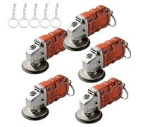 Generico Mini Grinder Keychain, Realistic Grinding Tool Keychain Pendant Keyring for Tool Lovers, for Dad Hardware Enthusiast (5 Pcs)