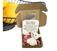 Generico Mini Hug Bear - Tiny Plush Toy for Calming Relaxation | Cute Handheld Comfort Animal with Soft Fabric, Ideal for Backpack, Desk, Car, and Travel Companion for Adults 2.17x2.17x0.98 in