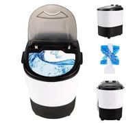 Generico Mini lavatrice portatile con asciugatrice centrifuga, lavatrice compatta combinata con timer rotativo for casa, dormitorio, appartamento, camper, viaggi, esterni