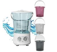 Generico Mini lavatrice portatile, piccola lavatrice semiautomatica con timer rotativo, riponibile, cestelli separati for casa, dormitorio, appartamento, camper, viaggi, esterno(Four barrels)