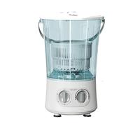 Generico Mini lavatrice portatile, piccola lavatrice semiautomatica con timer rotativo, riponibile, cestelli separati for casa, dormitorio, appartamento, camper, viaggi, esterno(One barrel)