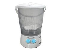 Generico Mini lavatrice portatile, piccola lavatrice semiautomatica con timer rotativo, riponibile, cestelli separati for casa, dormitorio, appartamento, camper, viaggi, esterno(Gray)