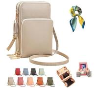 Generico Mini Messenger Shoulder Handbag for Women,Touch Screen PU Phone Purse Wallet,Leather Small Crossbody Bag Work Travel