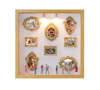 Generico Mini Museum Silhouette Box | Decorazione Ricordi | Scatola silhouette da museo con 2 e 8 figurine | per la Parete, nella Casa, nel Soggiorno, nella Camera da, nel Corridoio