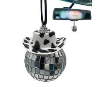 Generico Mini palla da discoteca - Ciondolo per specchietto retrovisore automatico per cappello da cowboy,per specchietti lucidi per la decorazione 'automobile SUV del camion a ragazza e donne