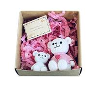 Genérico Mini peluche in scatola | Orso tascabile con carta, decorazione per la casa, dettagli feste, compleanni, matrimoni, anniversari, lauree, regalo positivo