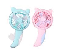 Genérico Mini portatile Handheld Fan - Manuale Personal Fan, Cute Cartoon Design, Lightweight Compact Hand- | Battery Free Cooling Accessory, Easy Carry Travel- for Kids Girls Women Men Outdoor Summer
