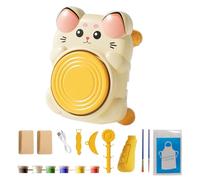 Generico Mini Pottery Wheel - ABS 22x15.6x10.5cm | At Home Interactive Pottery Set | DIY Craft Project Tool for Kids Boys Students for Homeschooling Classroom Art Classes Home School Party