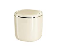 Generico Mini Press Trash Can Desktop Cestino della spazzatura Tavolo da casa Forniture for ufficio Pattumiere(Creamy-White)