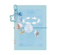 Generico Mini Quaderno Ad Anelli,Copertina In PVC Trasparente Fogli Mobili Ricaricabile 5 Anelli,Diario Quotidiano Registro Manuale - per Adulti Studenti Ufficio Registri Giornalieri Scrapbooking