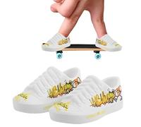 Generico Mini Scarpe Da - Sneakers Con Tastiera In Silicone, Piccole Scarpe Da Bambola Da Scrivania Per Monopattini Da, Trucchi Di Breakdance E Skateboard | Divertente Giocattolo Per La Coordinazione