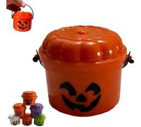 Generico Mini Secchiello Nostalgico di Halloween,Piccola Scultura di Zucca Stampata,Mini Secchiello Boo Spettrale,Decorazioni di Pumpkin Boo Buddies,Regali di Dolcetto O Scherzetto per Halloween.,F