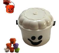 Generico Mini Secchiello Nostalgico di Halloween,Piccola Scultura di Zucca Stampata,Mini Secchiello Boo Spettrale,Decorazioni di Pumpkin Boo Buddies,Regali di Dolcetto O Scherzetto per Halloween.,E