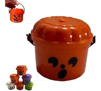 Generico Mini Secchiello Nostalgico di Halloween,Piccola Scultura di Zucca Stampata,Mini Secchiello Boo Spettrale,Decorazioni di Pumpkin Boo Buddies,Regali di Dolcetto O Scherzetto per Halloween.,A