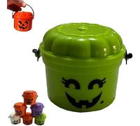 Generico Mini Secchiello Nostalgico di Halloween,Piccola Scultura di Zucca Stampata,Mini Secchiello Boo Spettrale,Decorazioni di Pumpkin Boo Buddies,Regali di Dolcetto O Scherzetto per Halloween.,B