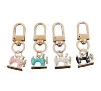 Generico Mini Sewing Machine Keychains - a Stitch of Memory & Meaning, Enamel Metal Novelty Sewing Machine Keychain，Retro Tiny Sewing Machine Pendants (A)