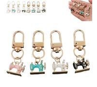 Generico Mini Sewing Machine Keychains, Metal Novelty Sewing Machine Key Chains, a Stitch of Memory & Meaning, Unique Vintage, Handbag Bag Charms Gifts for Women Girls (door buckle style)