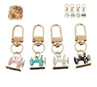 Generico Mini Sewing Machine Keychains Metal Novelty Sewing Machine Key Chains Sewing Charms, Retro Tiny Sewing Machine Pendants (4PCS/A)