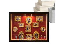 Generico Mini Silueta De Museo DIY Mejorada 2026 Con Luz, Kit De Marco De De Sombras Artesanal Con 11 Marcos Pequeños Y 8 Figuritas, Decoraciones Personalizadas Para Vitrinas De Recuerdos