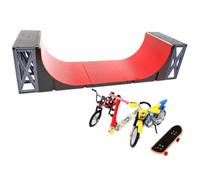 Generico Mini-Skateboard-Set - Kreatives DIY Finger-Set Mit Rampen Und