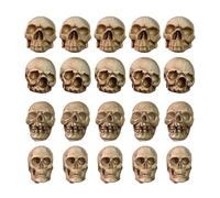 Generico Mini Skulls, 20-Piece Tiny Skeleton Head Set, Spooky Halloween Miniatures for Crafts and Pranks, Realistic Decorative Props for, Haunted House Scenes, Landscape Displays
