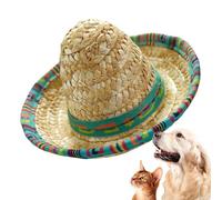 Generico Mini Sombrero - Wide-Brim Costume Decoration | Woven Mexican Party Hats | Sombrero Hats Woven Mexican Hatss For Birthday Kids Children Dog Celebrations Outdoor