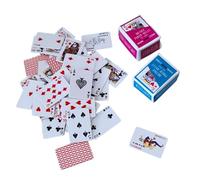 Generico Mini Spielkarten Set Tragbar Papier Deck - Reisegröße Poker Karten | Kompaktes Kartenspiel Deck | Taschen Party Karten Für Camping Familienabend Reise Unterhaltung Kleinformat