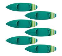 Generico Mini Surfboard, Surfer Toy Set, 6 Pieces Fingerboard Collectible, Decorative and Versatile for Car Riding, Window, Classroom, Kids, Beach, Desk, Party Display, 4.72x1.34x0.55 Inches