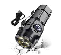 Generico Mini Torce, Torce A LED con Flash Ad Acqua Ad Alta Flash, Impermeabile, Compatta, Piccola Torcia per Autunno con 5 modalità per Campeggio, Escursioni, Camminate