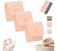 Generico Mini Travel Jewelry Bag, 2025 New Portable Foldable Multifunctional Mini Travel Jewelry Roll Bag with Buckle, Small Jewelrys Organizer Case Pouch for Earrings, Rings, Necklaces (3Pcs-A)