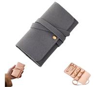 Generico Mini Travel Jewelry Bag, Jewelry Case Organizer, Portable Foldable Multifunctional Mini Jewelry Travel Pouch With Buckle, Jewelry Roll Bag for Earrings, Rings, Necklaces (S-3pcs)