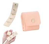 Generico Mini Travel Jewelry Bag,Mini Travel Jewelry Roll Bag With Buckle,Portable Foldable Jewelry Case,Small Jewelry Box For Earrings Rings Necklaces (Pink)