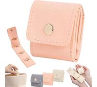 Generico Mini Travel Jewelry Bag, Mini Travel Jewelry Roll Bag with Buckle, Portable Foldable Travel Jewelry Organizer Case, Small Jewelry Box For Travel Essentials,Ring,Earring (pink)