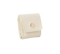 Generico Mini Travel Jewelry Bag, Portable Foldable Roll Bag with Buckle for Earrings Rings Necklaces (White)