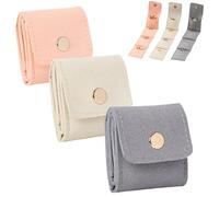 Generico Mini Travel Jewelry Bag,Roll Jewelry Organizer Pouch,Portable Foldable Travel Jewelrys Organizer Case,Small Jewelrys Box for Earrings,Rings,Necklaces (3pcs-B, 9.5 * 1.8in/24 * 4.6cm)