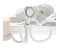 Generico Mini-Ventilator - tragbarer Ventilator 5,8 x 5,1 x 17,4 cm 4 | Mini-LED-Ventilator, 360°, 199 Geschwindigkeiten, wiederaufladbar, Typ C, verstellbarer Clip, Büro, Camping, Reisen, Sommer