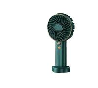 Generico Mini Ventilatore a Mano Silenzioso, Ventilatore da campeggio portatile 10000 mAh, pieghevole, ufficio, tavolo, multifunzionale, con doppia batteria, cordino for il collo(Green Fan)