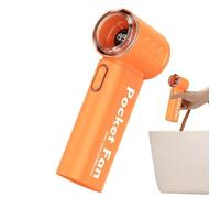 Generico Mini ventilatore portatile ricaricabile, con display digitale a 5 velocità, per un flusso d'aria potente e un immediato dal caldo estivo. Ventilatore compatto e personale, ideale per picnic,
