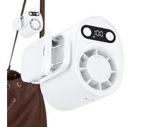 Generico Mini Ventilatore Portatile | Ricaricabile con Display Digitale - Ventilatore Elettrico A Clip Portatile,per Festival Ciclismo Campeggio Golf Spiaggia e Trasporti Pubblici