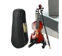 Generico Mini Violino con Musica Triste,Casa Bambole 12 Cm | Mini Strumento Musicale - Per Scrivania Comodino Libreria Libreria Per Bambini Hobbisti Collezionisti Davanzale Amanti Della Musica