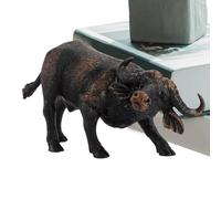 Generico Miniature Cattle Figurines - Bull Statue Model for Home, Cake Decoration, Educational Display, Realistic Farm Animal Toys for Kids, Boys, Girls, Family, Friends 5.12 Inches