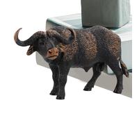 Generico Miniature Cattle Figurines - Bull Statue Model for Home, Cake Decoration, Educational Display, Realistic Farm Animal Toys for Kids, Boys, Girls, Family, Friends 5.12 Inches