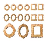 Generico Miniature Picture Frames - Retro Photo Frames, 15 Multi Use with Enhancing Display, Wall Hanging Crafts, Home Accessories, Furnitues Accessory for Fridge Display Photography Home Hotel Party