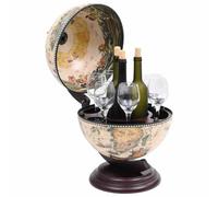 Generico Minibar da Tavola a Globo Supporto per Vini in Eucalipto Bianco,Bianco,4.13kg,320910