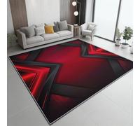 Generico Minimalismo arte geometria Antiscivolo Tappeto, 140 x 200 cm Camera Da Letto Soggiorno Tappeto Tappeto Ampio Tappeti - Rosso Tappeto Per Sala Da Pranzo Casa Per Una Facile Pulizia